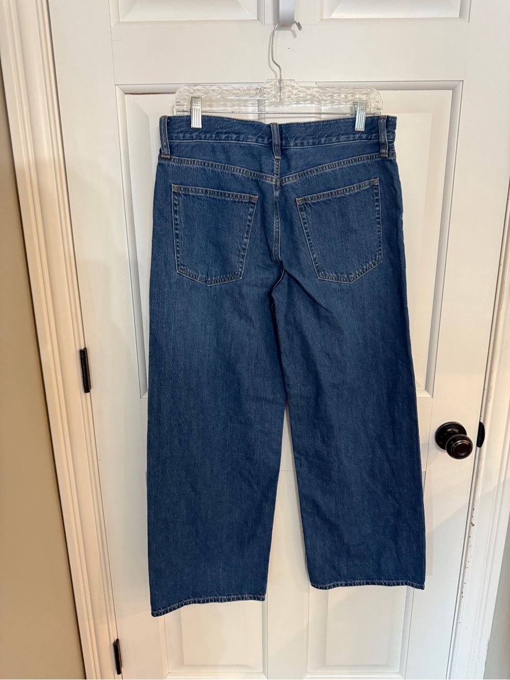 J.Crew Wide Leg Jeans 28P Blue High Rise Linen Blend Denim 25908 - Picture 10 of 15